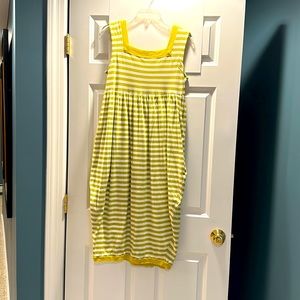 Green/white striped lightweight dress. Made in Italy. Sz medium. 100% cotton.